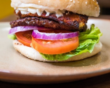 Real tasty gourmet burger
